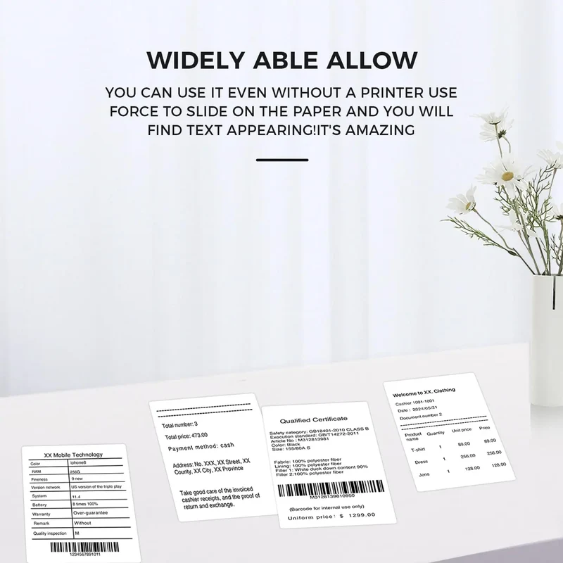 Durable 50x80mm Circle Thermal Paper - Phomemo M110 Printer Compatible Stickers
