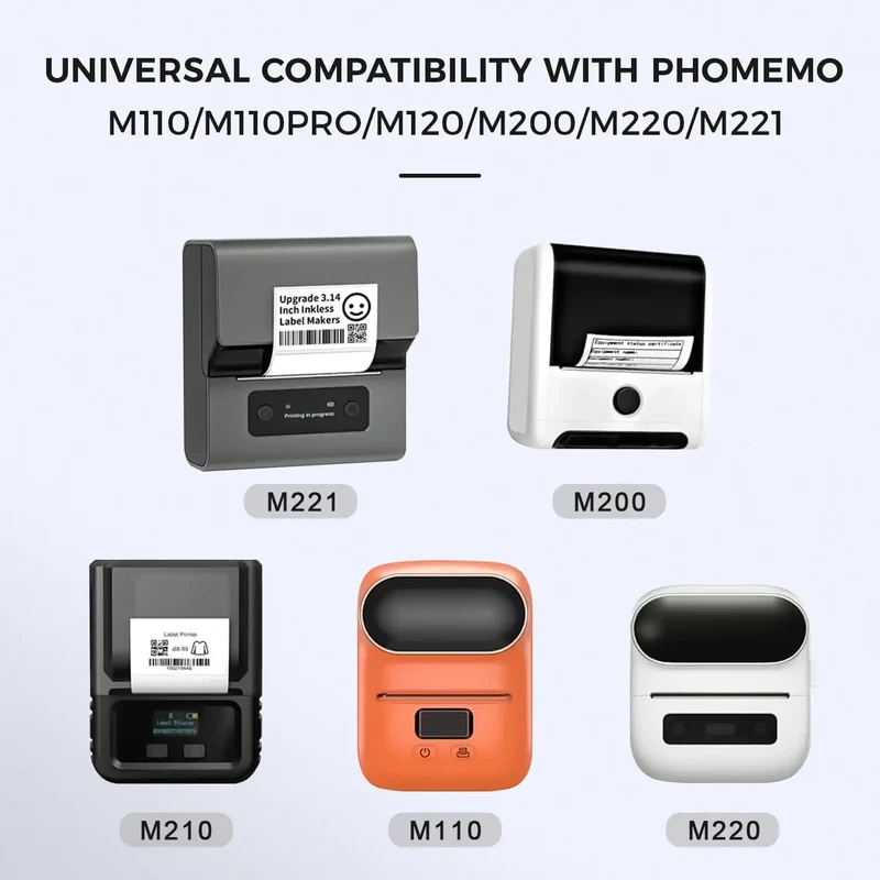 Durable 50x80mm Circle Thermal Paper - Phomemo M110 Printer Compatible Stickers