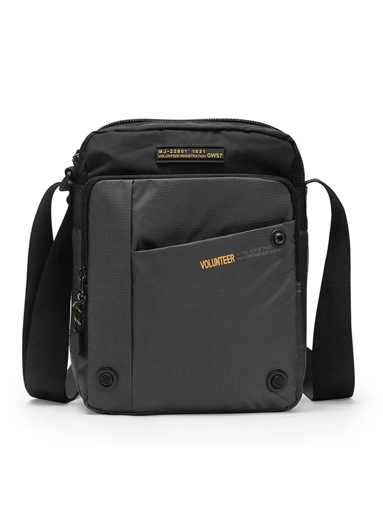 VOLUNTEER Shoulder Bag for Men New Light Weight Commuter Fashion Oxford Cloth Versatile Solid Phone Crossbody Bags Man 1698-08