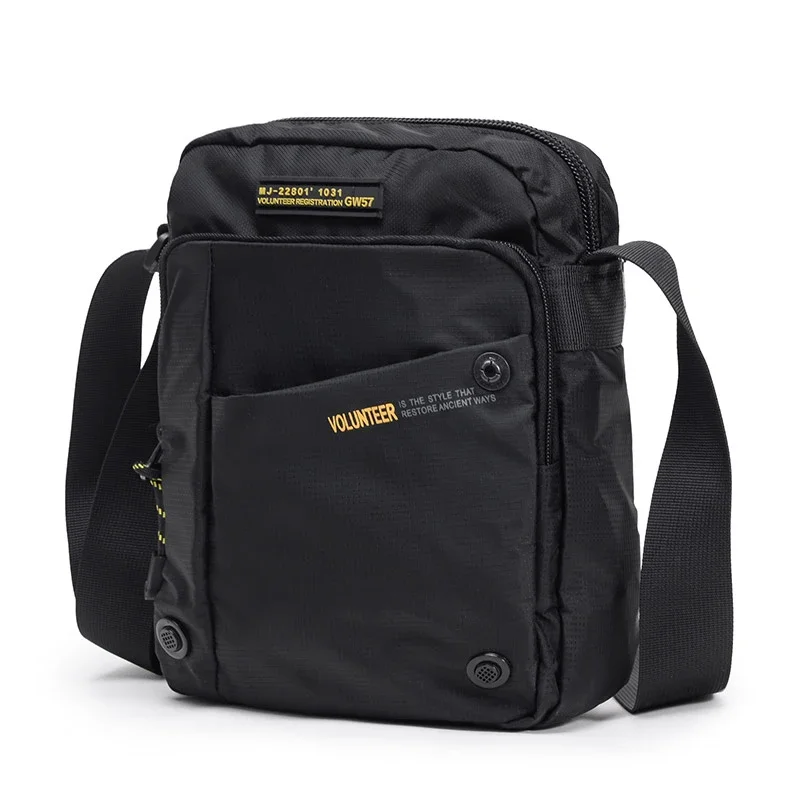 VOLUNTEER Shoulder Bag for Men New Light Weight Commuter Fashion Oxford Cloth Versatile Solid Phone Crossbody Bags Man 1698-08