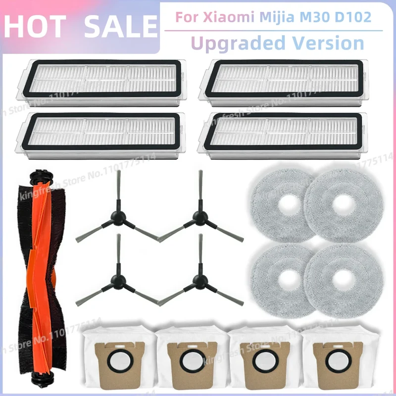 Fit For Xiaomi Mijia M30 D102, Xiaomi X20 Pro D102GL / X20 Max D109GL Parts Main Side Brush Filter Mop Cloth Dust Bag