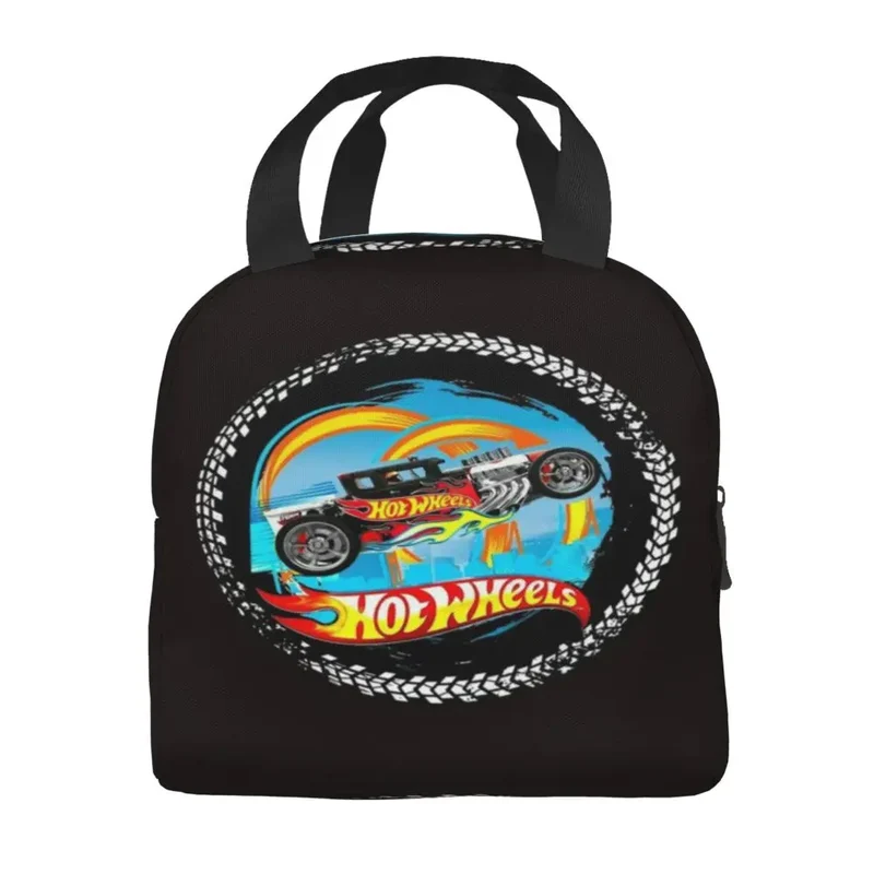 Custom Hot Wheels For Fans Thermal Insulated Lunch Bag Cartoon Sport Car Portable Lunch Container Travel Multifunction Food Box