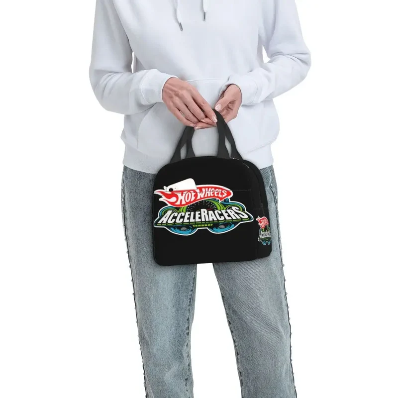 Custom Hot Wheels For Fans Thermal Insulated Lunch Bag Cartoon Sport Car Portable Lunch Container Travel Multifunction Food Box
