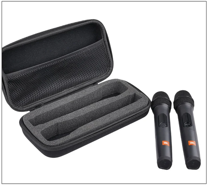 Hard EVA Microphone Storage Bag Transmitter Box Portable Bluetooth K Song Travel Carrying Case