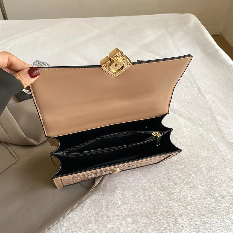 Luxury Purple Women's Single Shoulder Bag Pu Leather Ladies Bag Femme Designer Handbag Purse Flap Messenger Bag Brand Sac A Main