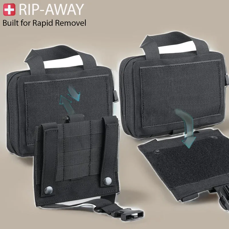 Survival First Aid Kits Tactical EMT Pouch Rip Away Molle Medical Pouches IFAK Emergency Survival Bag for Travel Outdoor Hiking