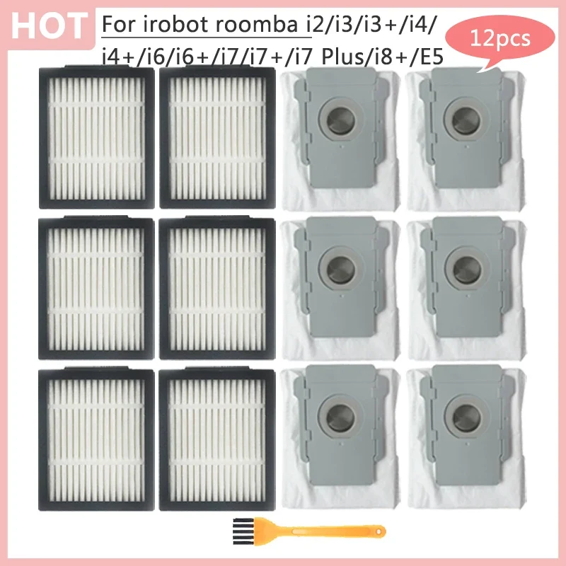 E5 E6 E7 Filter Dust Bag For irobot roomba i2 i3 i3+ i4 i4+ i6 i6+ i7 i7+ i7 Plus i8+ Replacement Main Side Brush Vacuum cleaner