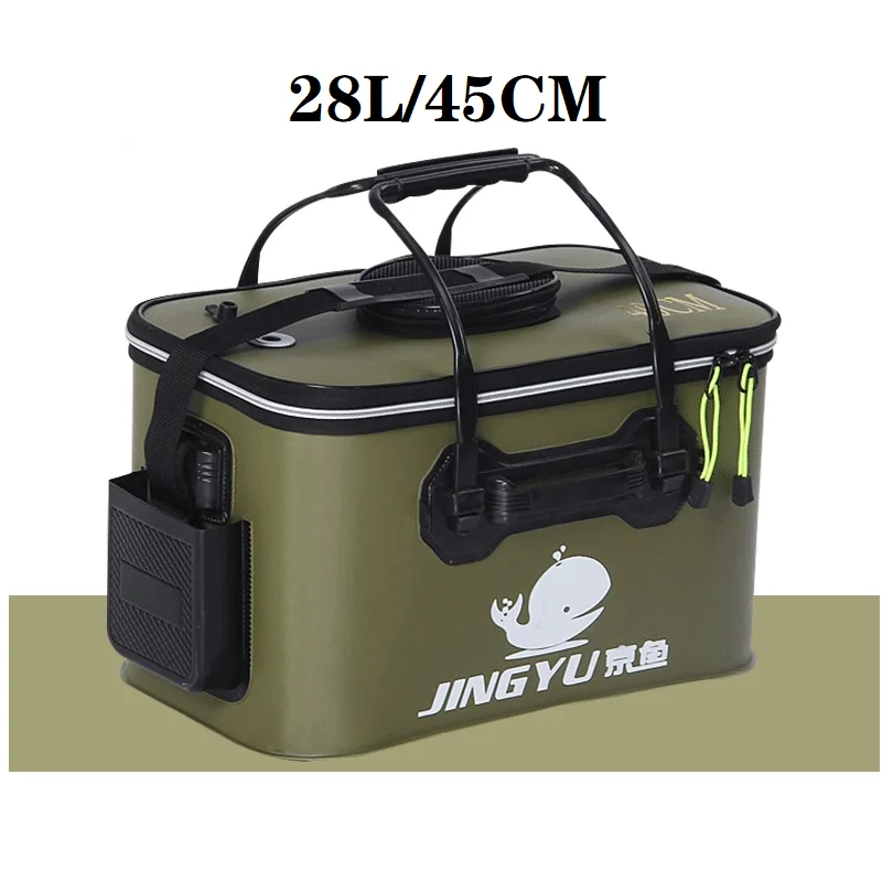EVA Portable Fishing Bag Folding Thicken Live Fishing Box Tank Bucket Camping Fishing Tackle Fishbox Storage Bag fishing gear