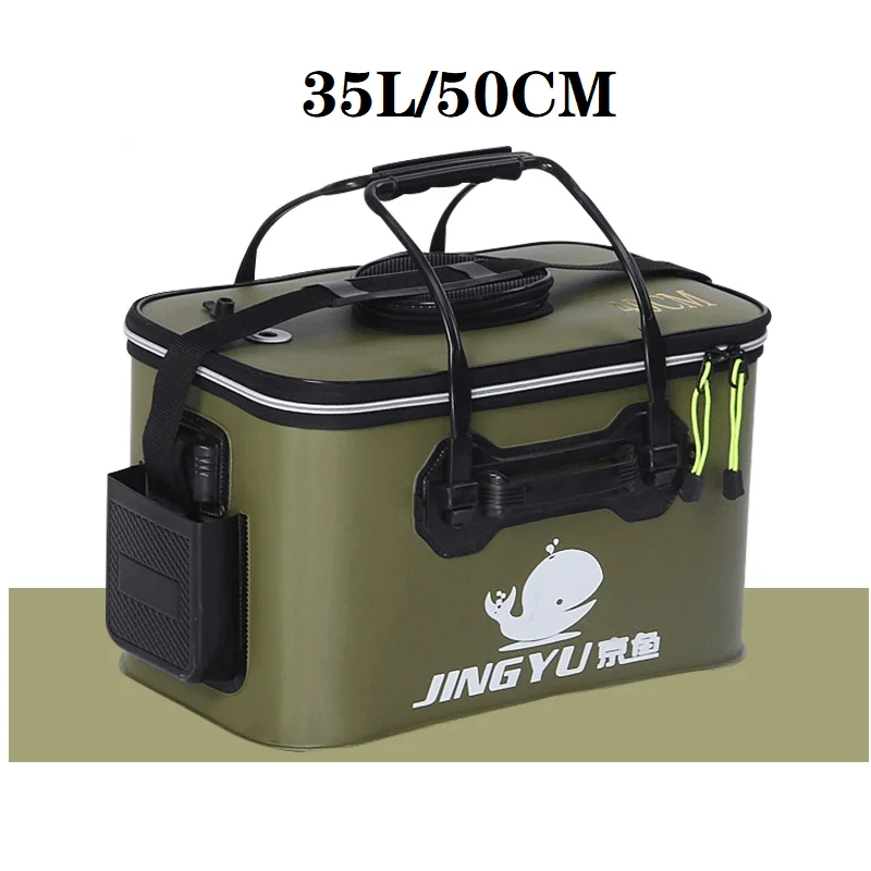 EVA Portable Fishing Bag Folding Thicken Live Fishing Box Tank Bucket Camping Fishing Tackle Fishbox Storage Bag fishing gear