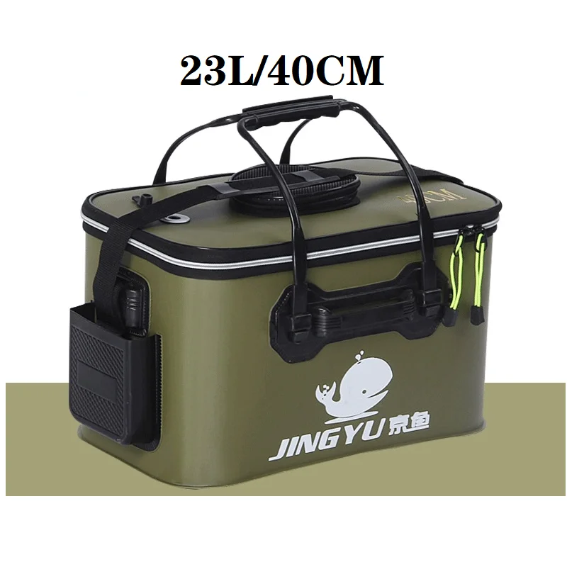 EVA Portable Fishing Bag Folding Thicken Live Fishing Box Tank Bucket Camping Fishing Tackle Fishbox Storage Bag fishing gear