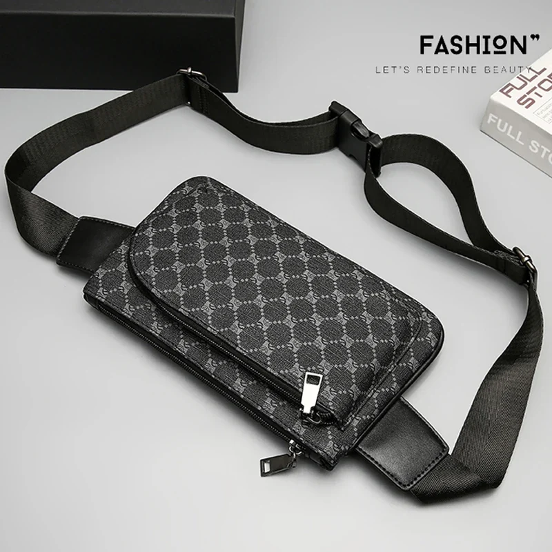 Fashion mini leather men's chest bag crossbody bags sacoches hommes bandolera hombre bolsos para hombre bag for men sling bag