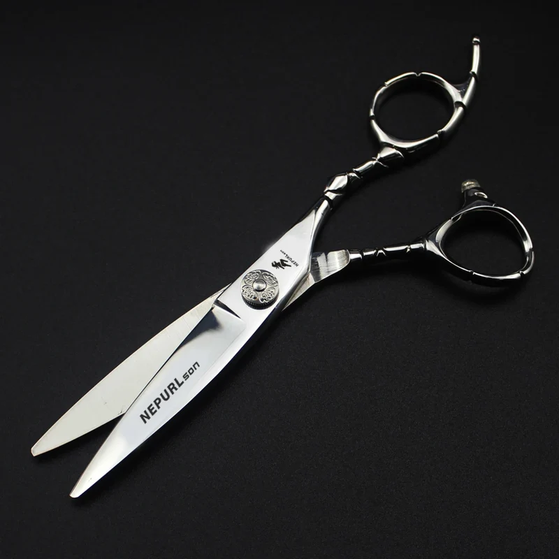 6.0 Inch FZC New Fashion Design Beauty Barber Flat Scissors Tooth 1 Set of 5 Kind of Scissors Single Hairdressing Scissor HS-860