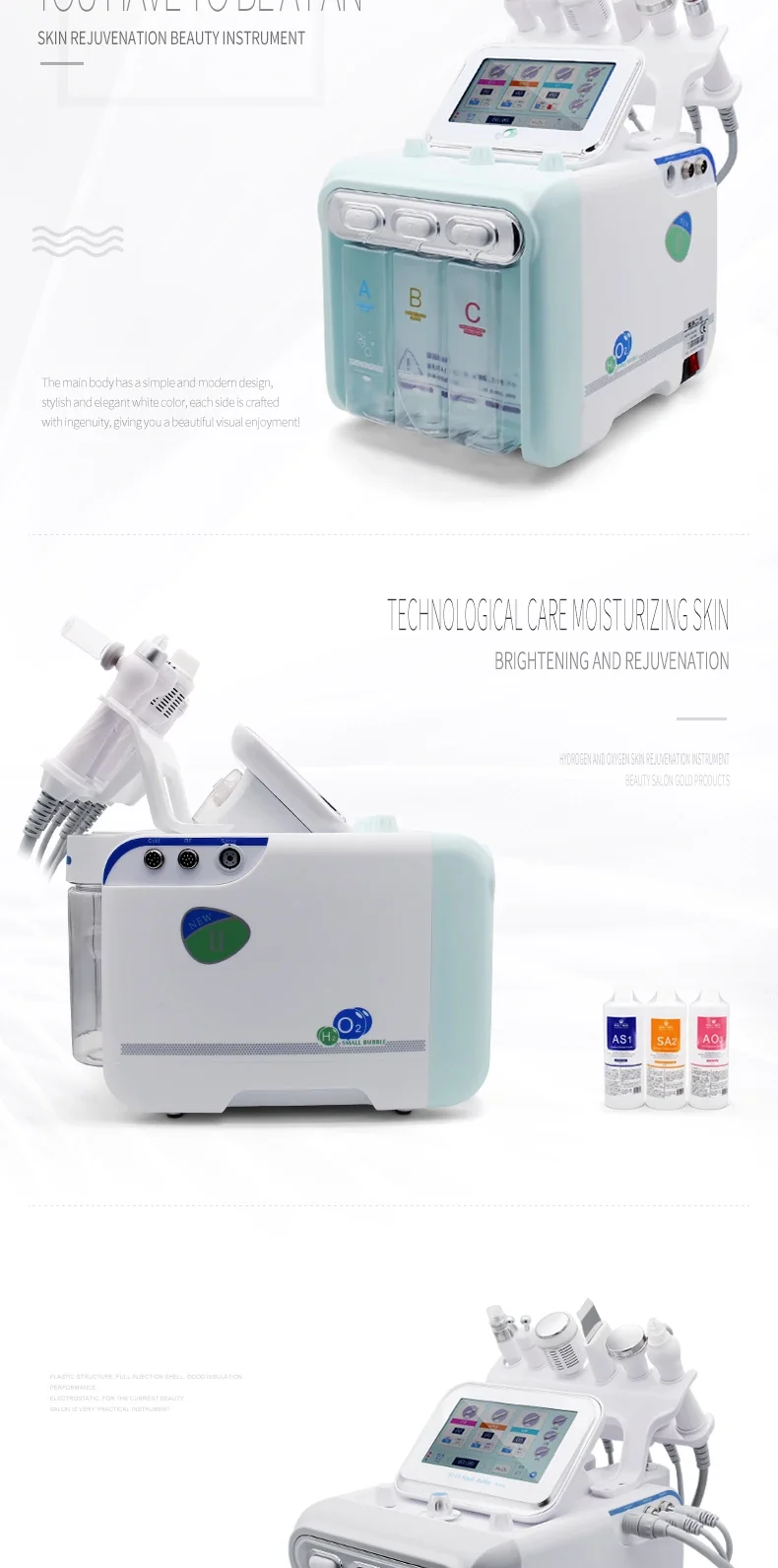 The Latestskin and Eye Multi-function Hydrogen and Oxygen Bubbles,Cleansing and Hydrating Beauty Machine