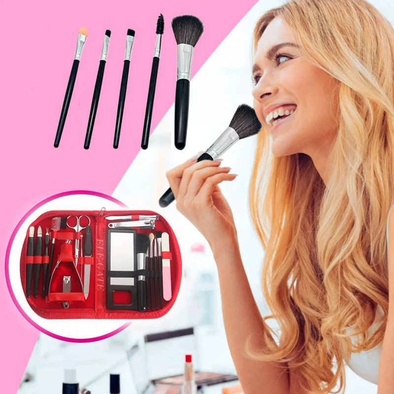ELEGATE Adults Travel Beauty Case-18-Piece Complete Care Set HOG.192 Model B2505 Travel Size Made in Mexico