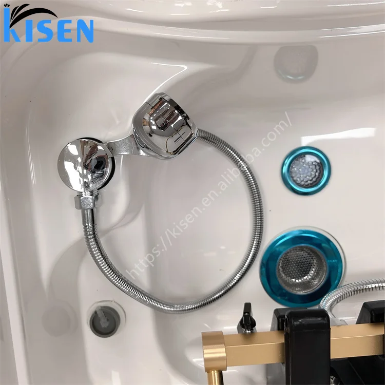 Kisen Best Quality Beauty Salon Portable Shampoo Basin with Water Circulation and Double Water tank Dual-function Head Spa Bowl