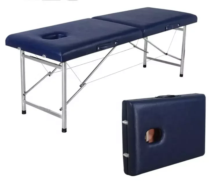 High Quality Portable Collapsible Spa Moxibustion Bed Massage Table Modern Design for Beauty & Tattoo Hot Sale Metal Material
