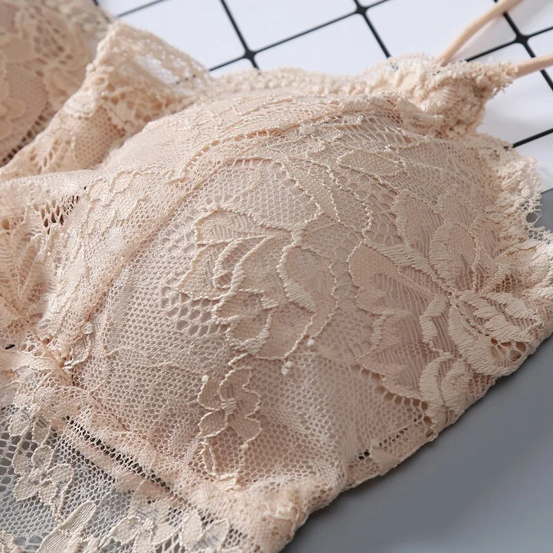 Summer Women Lace Sexy Top Sun Sleeveless Solid Tops Unpadded Bralette Bra Bustier Zipper Back Club Crop Tank Free Size lingerie