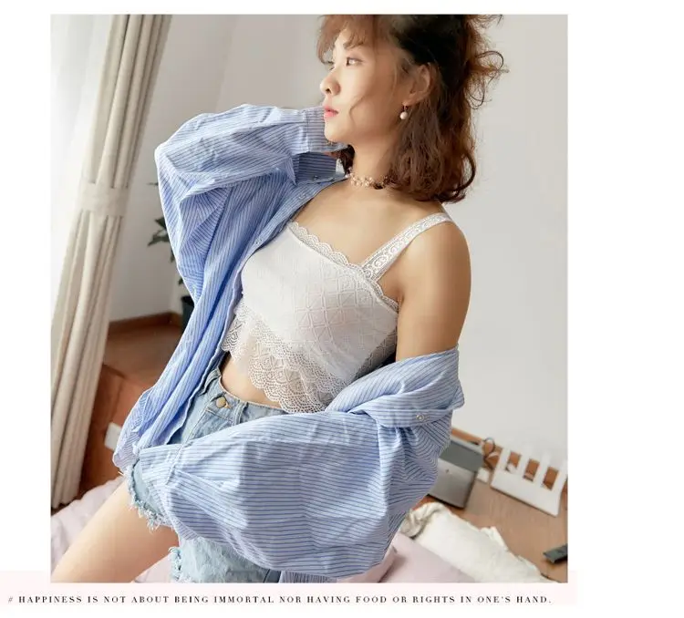 Summer Sexy Lace Camisole Tank Tops Women Beautiful Back Top Lady Seamless Hollow Out Elastic with Chest Pads Woman Clothing