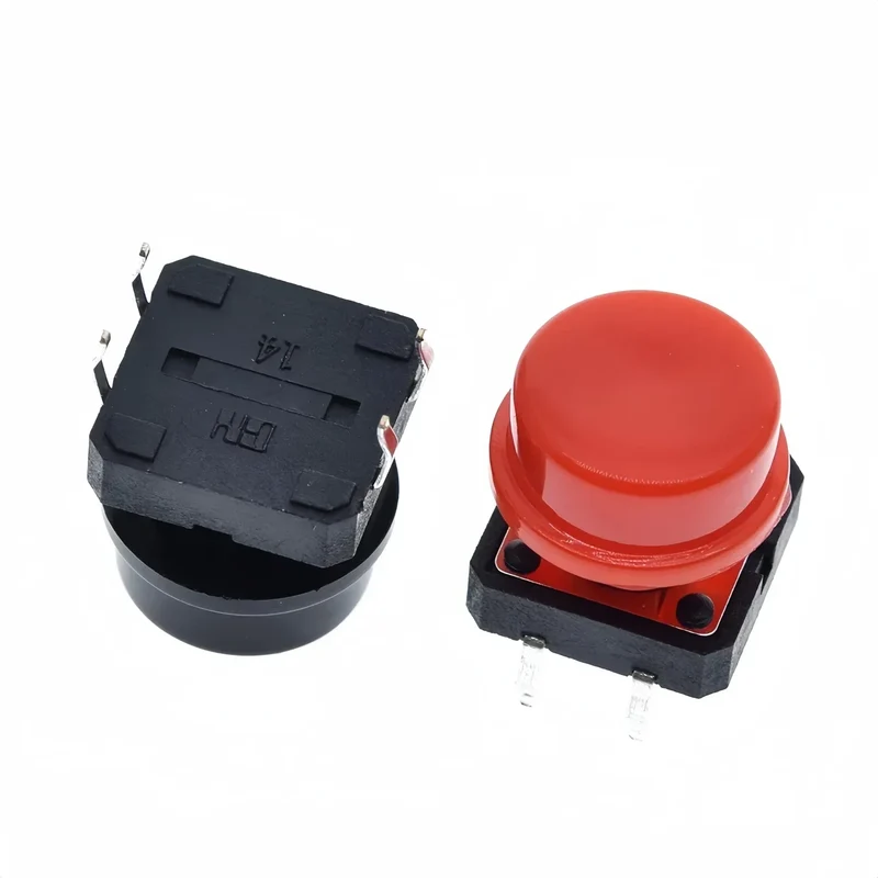 5PCS Tactile Push Button Switch Momentary 12*12*7.3MM Micro switch button + 5PCS Tact Cap(5 colors) for Arduino Switch
