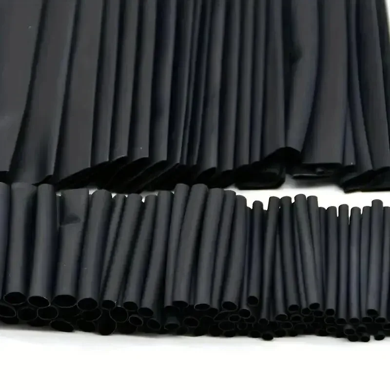 127PCS Heat-shrink Tubing Kit 2:1 black Thermoresistant Tube Electrical Connection Wire Cable Insulation Sleeving