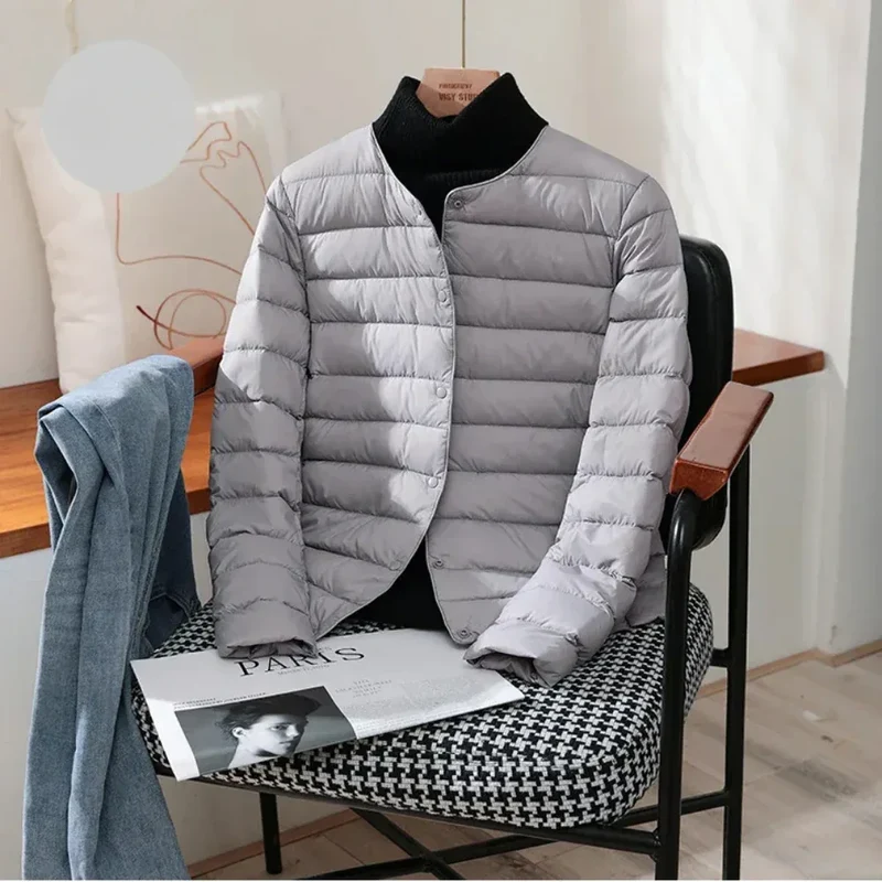 Light Down Coat Spring Autumn Warm Women White Duck Down Slim Jackets Female Fashion Ultra Lightweight Packable Puffer Coats