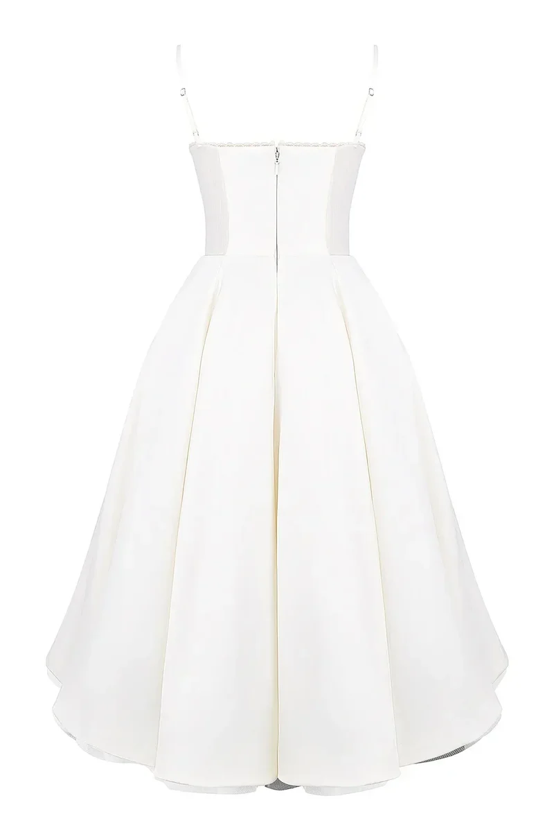2026 Spring/summer High End Satin Strapless Heavy Industry French Waist Strap Sexy Hot Girl Medium Long Dress Women Elegant