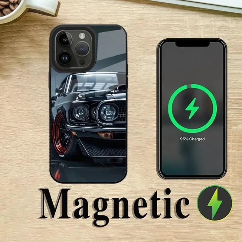 F-Fords Car M-Mustang Phone Case For iPhone 16,15,14,13,12,11,Plus,Pro,Max Mini Magsafe Magnetic Wireless Charging