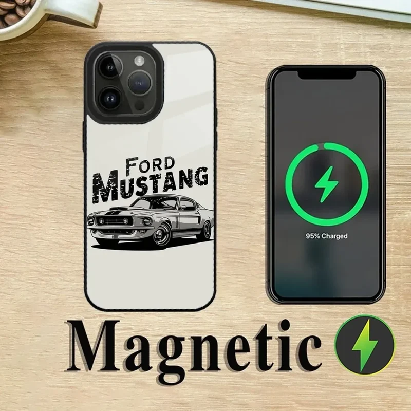 F-Fords Car M-Mustang Phone Case For iPhone 16,15,14,13,12,11,Plus,Pro,Max Mini Magsafe Magnetic Wireless Charging