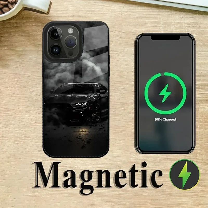 F-Fords Car M-Mustang Phone Case For iPhone 16,15,14,13,12,11,Plus,Pro,Max Mini Magsafe Magnetic Wireless Charging