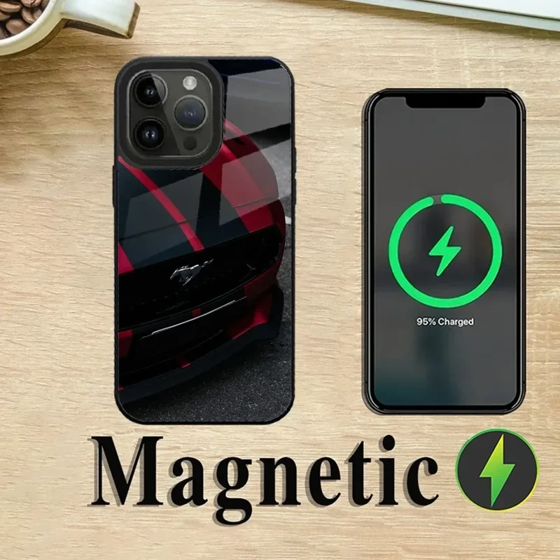 F-Fords Car M-Mustang Phone Case For iPhone 16,15,14,13,12,11,Plus,Pro,Max Mini Magsafe Magnetic Wireless Charging