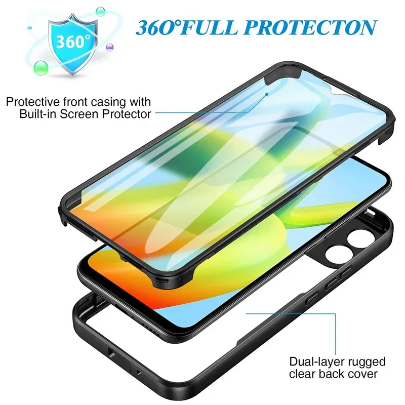 360 Full Body Protective Phone Case For Xiaomi Mi 14 Ultra Mi14 13 12 Pro Xiaomi 13T 12T Mi 13 12 Lite 12X Built Screen Cover