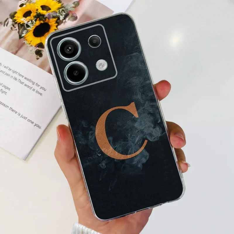 For Xiaomi Poco X6 Pro Case New Letters Cover Clear Silicone Phone Case For Xiaomi Poco X6 PocoX6 Pro 5G Soft Cover Fundas Coque
