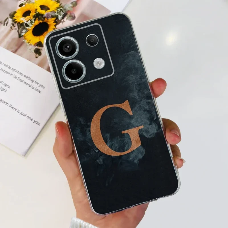 For Xiaomi Poco X6 Pro Case New Letters Cover Clear Silicone Phone Case For Xiaomi Poco X6 PocoX6 Pro 5G Soft Cover Fundas Coque