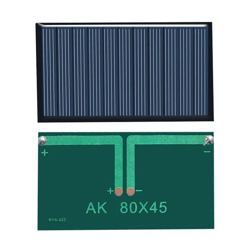 80x45mm 5V 75mA Solar Panel DIY Solar Polycrystalline Silicon Panels For Battery Cell Phone Charger Module for Camping Lawn Lamp