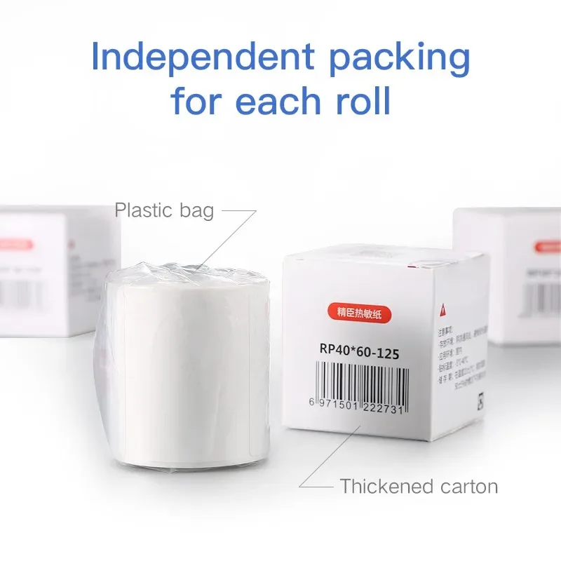10 Rolls Niimbot B1 B21 B3S Thermal Lable Tape 5 Rolls 40mm 50mm Price Label Maker Sticker for Niimbot Printer Waterproof Paper