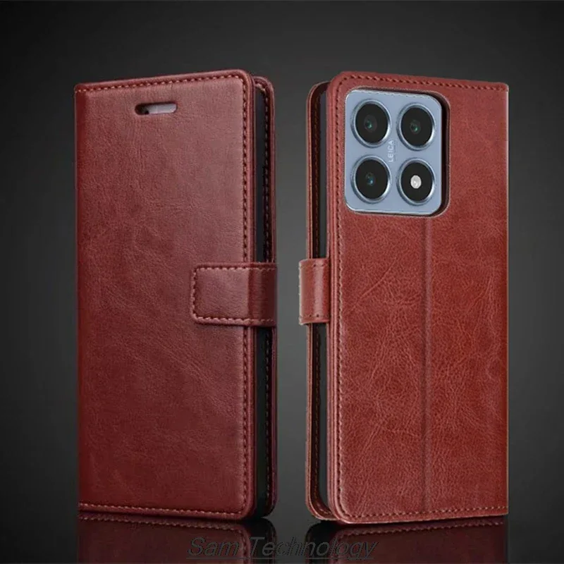Card Holder Cover Case for Xiaomi 14T / Xiaomi Mi 14T Pro Pu Leather Flip Cover Retro Wallet Phone Case Business Fundas Coque