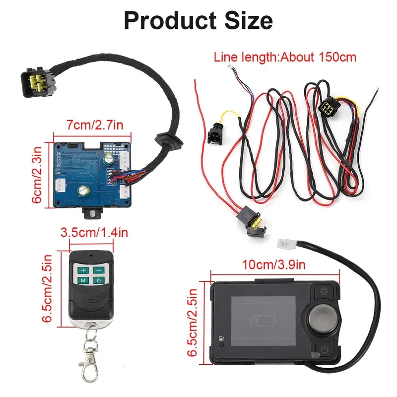 5KW Parking Heater Bluetooth Motherboard Switch Remote Control Wiring Harness Combination Suit Heater Accessories For Car Truck