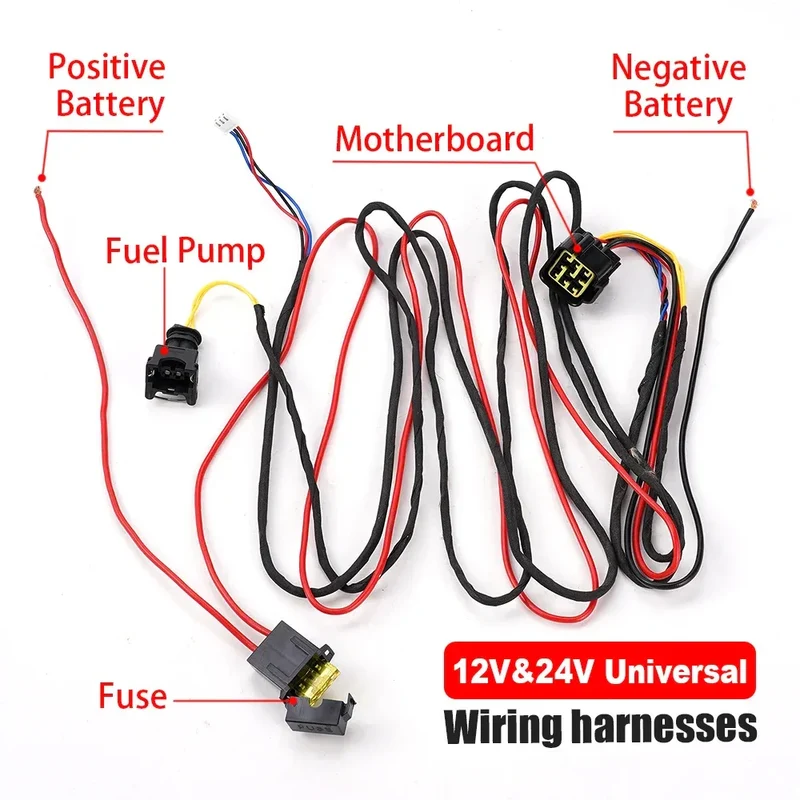 5KW Parking Heater Bluetooth Motherboard Switch Remote Control Wiring Harness Combination Suit Heater Accessories For Car Truck