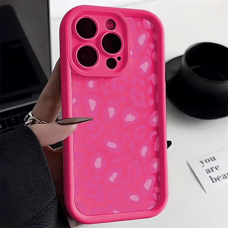 Leopard Print Phone Case For iPhone 13 Case iPhone 11 12 15 14 Pro Max X XR XS MAX 7 8 Plus SE Shockproof Silicone Soft Cover