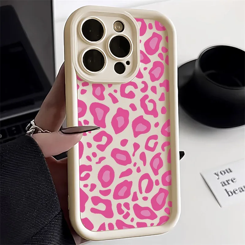 Leopard Print Phone Case For iPhone 13 Case iPhone 11 12 15 14 Pro Max X XR XS MAX 7 8 Plus SE Shockproof Silicone Soft Cover