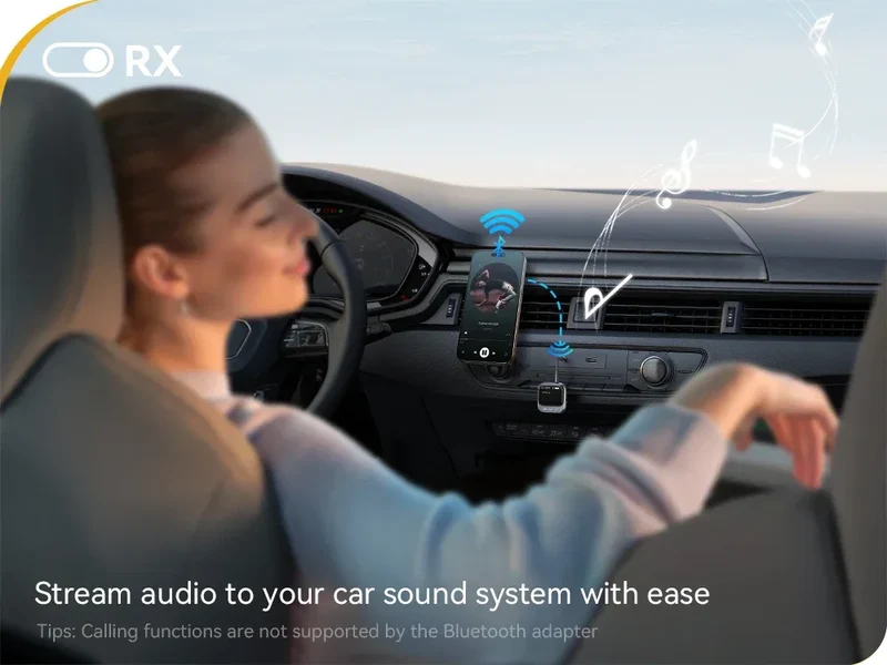 Joyroom Bluetooth 5.4 Receiver Transmitter 2-IN-1 AUX Car Bluetooth Adapter With LED Display TX/RX Dual Mode For Car Music