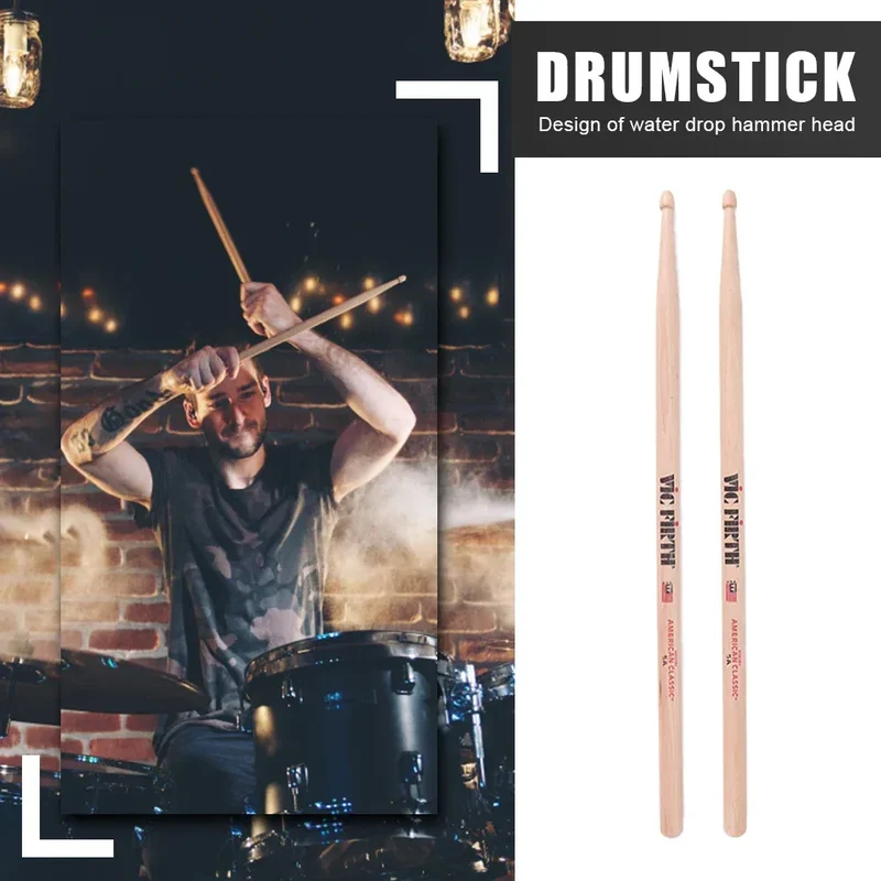 2-10PCS Drumsticks 5A/7A Drum Sticks Consistent Weight and Pitch Mallets American Hickory Drumstick for Acoustic/Electronic Drum