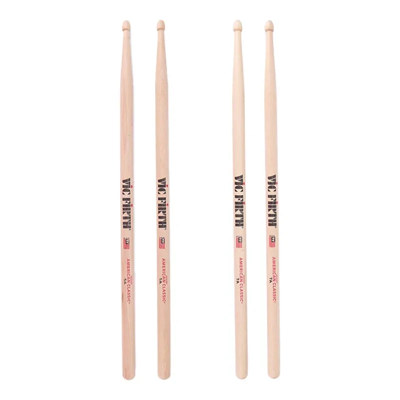2-10PCS Drumsticks 5A/7A Drum Sticks Consistent Weight and Pitch Mallets American Hickory Drumstick for Acoustic/Electronic Drum