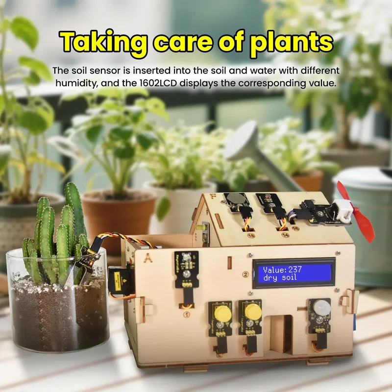 Keyestudio Smart Home IOT Kit With PLUS Board+15 Projects Tutorial For Arduino STEAM House Kit DIY Electronic Kit CE Compliant