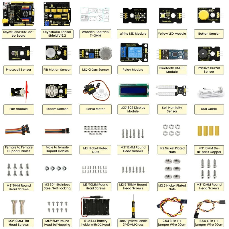 Keyestudio Smart Home IOT Kit With PLUS Board+15 Projects Tutorial For Arduino STEAM House Kit DIY Electronic Kit CE Compliant