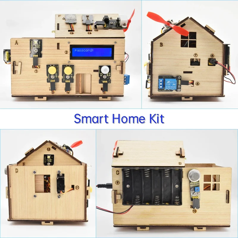 Keyestudio Smart Home IOT Kit With PLUS Board+15 Projects Tutorial For Arduino STEAM House Kit DIY Electronic Kit CE Compliant
