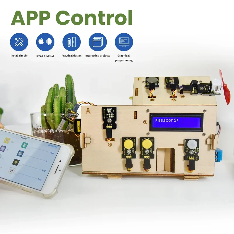 Keyestudio Smart Home IOT Kit With PLUS Board+15 Projects Tutorial For Arduino STEAM House Kit DIY Electronic Kit CE Compliant
