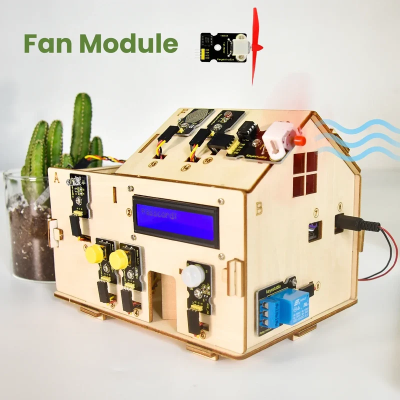 Keyestudio Smart Home IOT Kit With PLUS Board+15 Projects Tutorial For Arduino STEAM House Kit DIY Electronic Kit CE Compliant