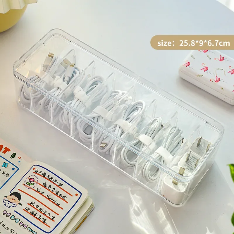 Ins Transparent Phone Case Organizer Storage Box with Cover Home Desktop Acrylic Sundries Storage Basket Phone Case Holder