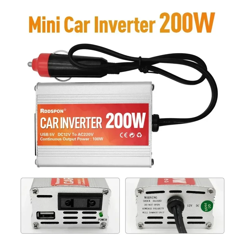 Car Inverter 12V 220V 200W-1000W AC Power Converter With 5V USB Sine Wave Car Inverter Charger Conversion Equipment
